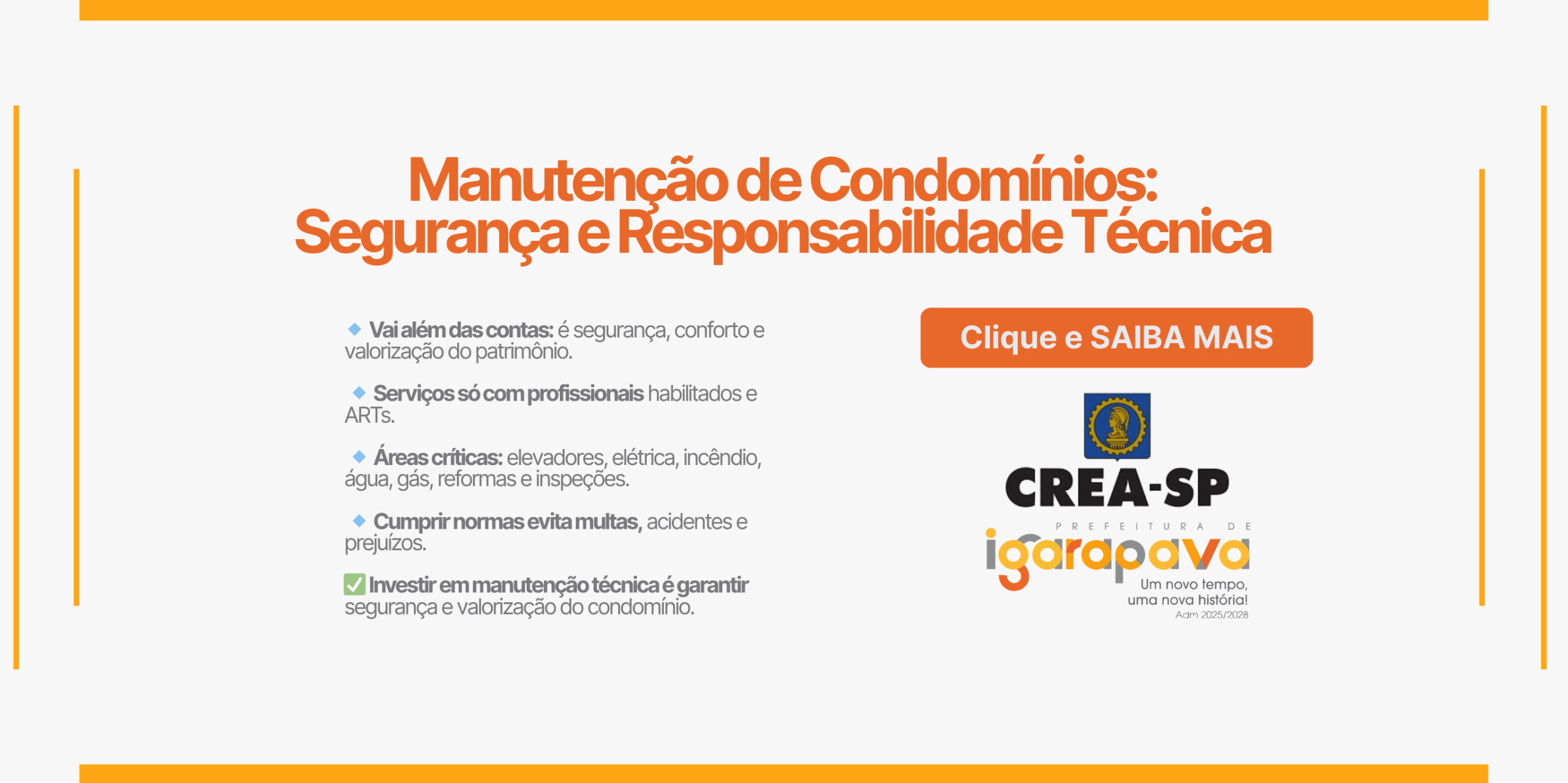 CREA/SP – Manutenção de Condomínios: Segurança e Responsabilidade Técnica